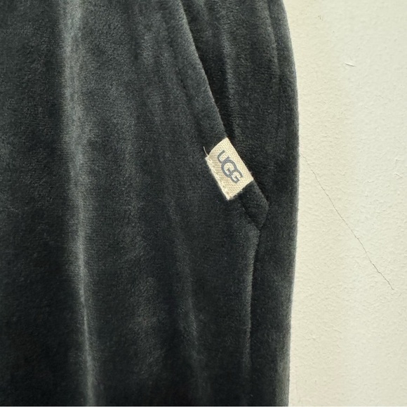 UGG Hayden Fleece Jogger Pants Dark Gray Velour Soft Loungewear Womens Medium - Picture 6 of 13